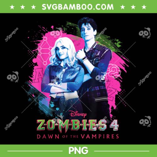 Disney ZOMBIES 4 Poster PNG, Dawn of the Vampires PNG, Zombie Movie Nova and Victor PNG
