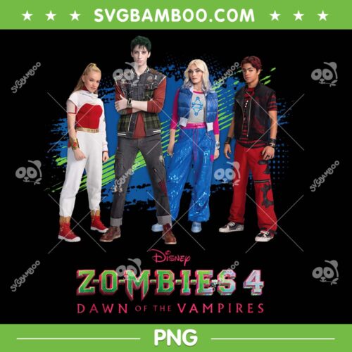 Disney Zombies 4 Poster PNG, Nova Victor Zed Addison Logo PNG, Zombies Dawn of the Vampires