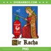 Sriracha Hot Chilli Sauce Sir Racha PNG, Funny Hot Sauce Art PNG