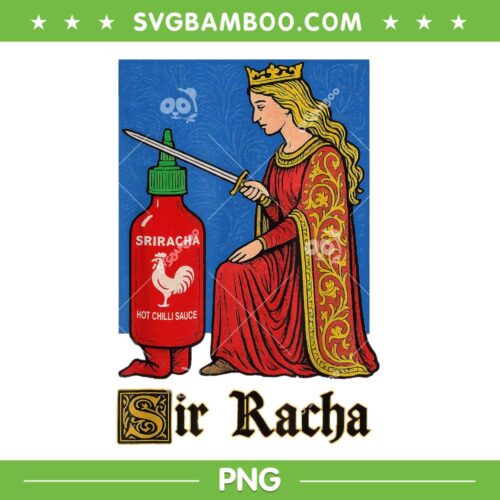 Sriracha Hot Chilli Sauce Sir Racha PNG, Funny Hot Sauce Art PNG
