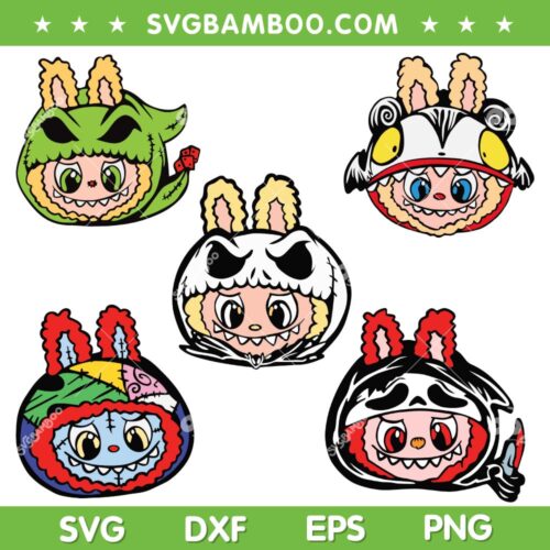 Labubu Halloween Horror Movie SVG, Labubu Costume Horror Characters SVG Bundle