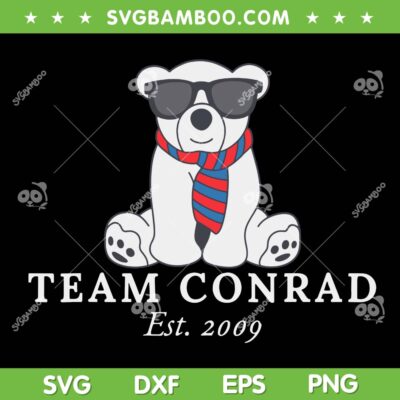 Team Conrad 2009 SVG, Funny Junior Mint Bear SVG PNG, Teddy Bear Team Conrad