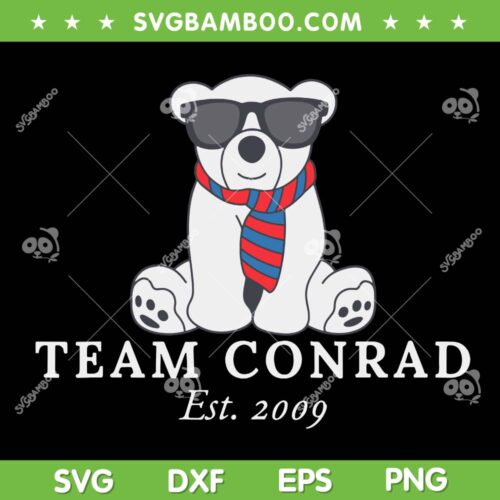 Team Conrad 2009 SVG, Funny Junior Mint Bear SVG PNG, Teddy Bear Team Conrad