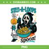Ghostface Stab A Loops PNG, Ghost face Halloween Calling PNG