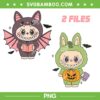 Halloween Bookish Labubu Bundle PNG, Labubu Pumpkin Reading Book PNG