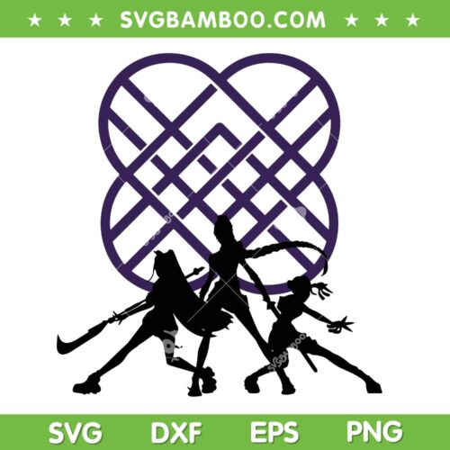 Huntrix Band Logo SVG, Kpop Demon Hunters Huntrix SVG PNG, Rumi Mira Zoey DXF SVG PNG EPS