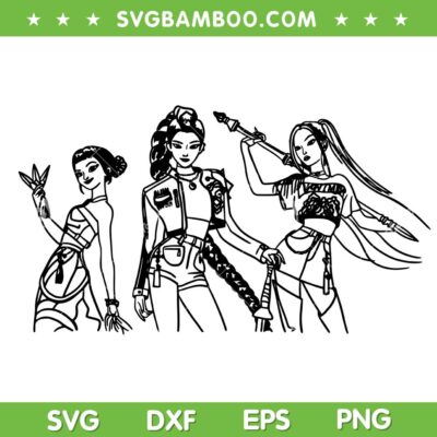 Huntrix SVG, Kpop Demon Hunters Huntrix SVG PNG, Rumi Mira Zoey Hunter SVG