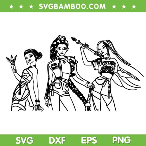 Huntrix SVG, Kpop Demon Hunters Huntrix SVG PNG, Rumi Mira Zoey Hunter SVG