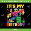 Its My 9th Birthday Building Brick PNG, Kids Ninth Years Old Building Brick PNG