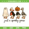 Just a Spooky Goose SVG, Funny Goose Ghost Halloween SVG PNG Just a Spooky Goose SVG, Funny Goose Ghost Halloween SVG PNG