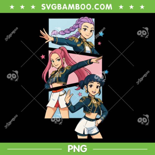 KPop Huntrix PNG, KPOP Demon Hunters PNG, Rumi Mira Zoey PNG