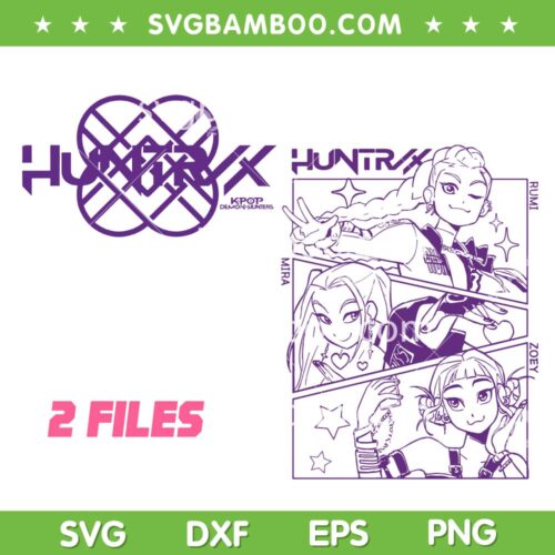 Kpop Demon Hunters SVG, Huntrix Logo SVG PNG, Rumi Mira Zoey SVG