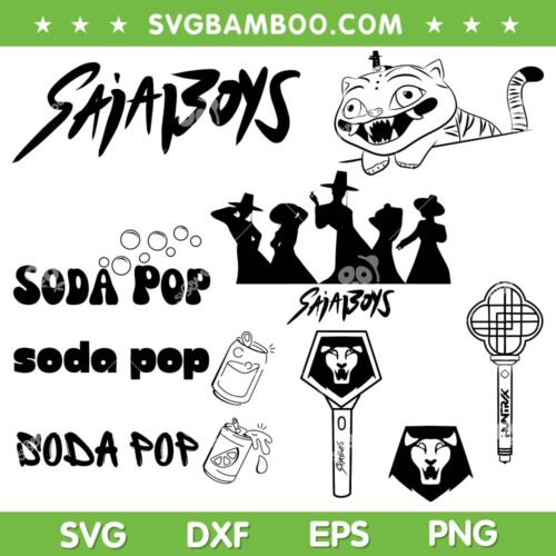 Kpop Demon Hunters SVG Bundle, Saja Boys SVG Bundle, Huntrix Bundle SVG