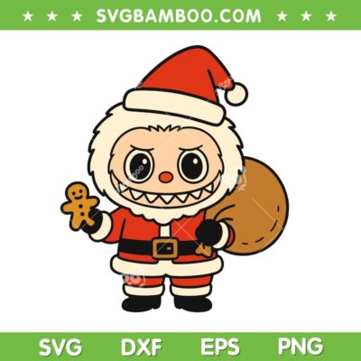 Labubu Santa Claus SVG, Cute Labubu Merry Christmas 20225 SVG PNG