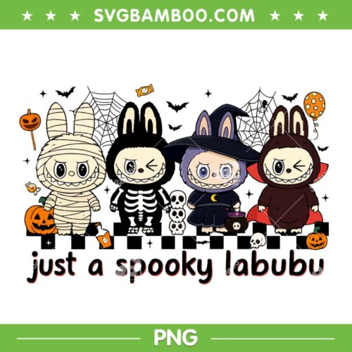 Labubu Halloween Horror Characters PNG, Just a Spooky Labubu PNG