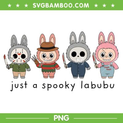 Just a Spooky Labubu PNG, Labubu Horror Movie Characters PNG