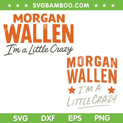 Morgan Wallen Im a Little Crazy SVG, Morgan Wallen Tour 2025 SVG PNG