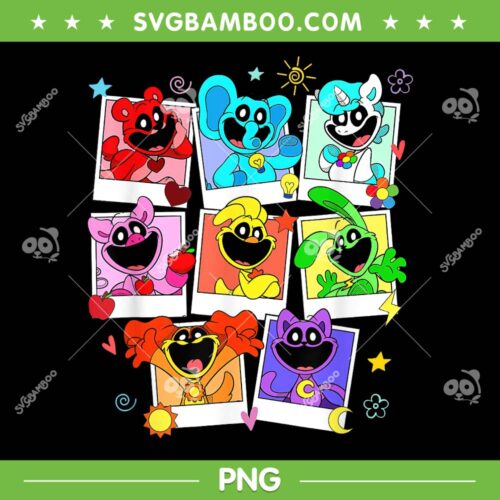 Poppy Playtime Smiling Critters Group Shot PNG, Smiling Critters Colorful PNG