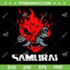 Samurai Japanese Demon Mask SVG, Anime Demon Cyber Runners Punk SVG PNG