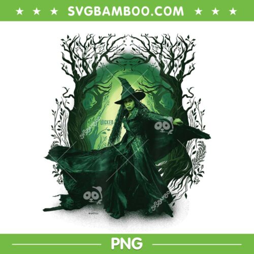 Elphaba Twirl in the Forest PNG, Wicked For Good 2025 PNG