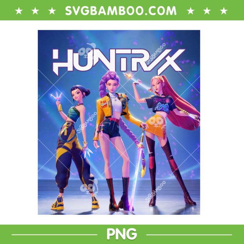 Huntrix Poster PNG Kpop Demon Hunters Huntrix PNG