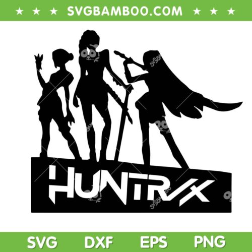 Huntrix Silhouette SVG, Kpop Demon Hunters Huntrix Band SVG PNG