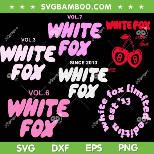 White Fox SVG Bundle, White Fox With Love Always SVG Bundle
