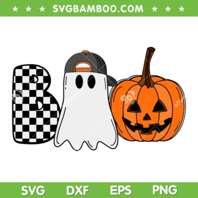 Boy Boo Ghost Halloween SVG PNG, Halloween Boys Ghost Retro SVG