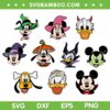 Disney Friends Head Halloween SVG Bundle, Mickey Minnie Mouse and Friends Halloween Bundle SVG