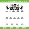 Class of 2039 Grow with Me SVG, Pre K 12th Grade 2039 Graduation SVG PNG