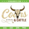 Coor and Cattles Rodeo SVG PNG, Western Cowboy Bull Skull SVG