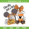 Coquette Bow Disney Mouse SVG, Literally Just A Girl Halloween SVG, Disney Minnie Bow Coffee Fall Pumpkins