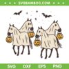 Ghost Horse Halloween SVG, Cowboy Horse Boo Ghost SVG PNG, Horse Pumpkin Spooky Season