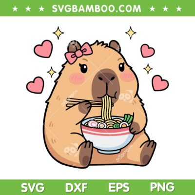Capybara Ramen Kawaii SVG PNG, Cute Capybara Kawaii SVG, Kids Girl Capy Lover Capybara Ramen Kawaii SVG PNG, Cute Capybara Kawaii SVG, Kids Girl Capy Lover