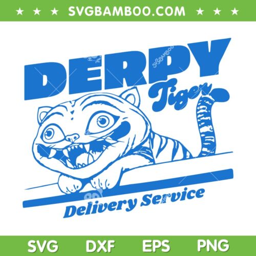 Derpy Tiger Delivery Service SVG, Kpop Demon Hunters Cute Derpy Tiger SVG PNG