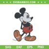 Disney Classic Mickey Mouse Pose SVG, Mickey Retro 80s SVG PNG