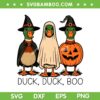Duck Duck Boo SVG, Funny Halloween Duck Boo Ghost SVG PNG Duck Duck Boo SVG, Funny Halloween Duck Boo Ghost SVG PNG