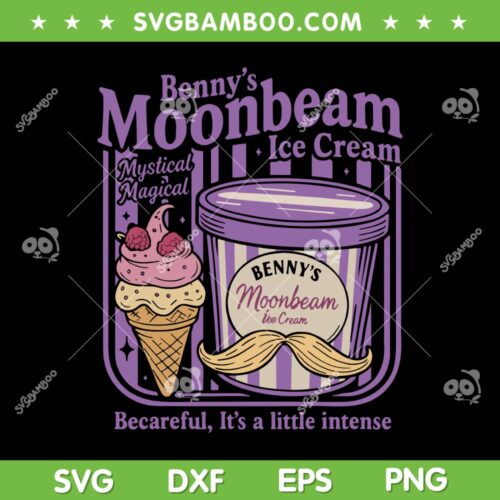 Bennys Moonbeam Ice Cream Parody SVG, Funny Bunny's Moonbeam SVG PNG