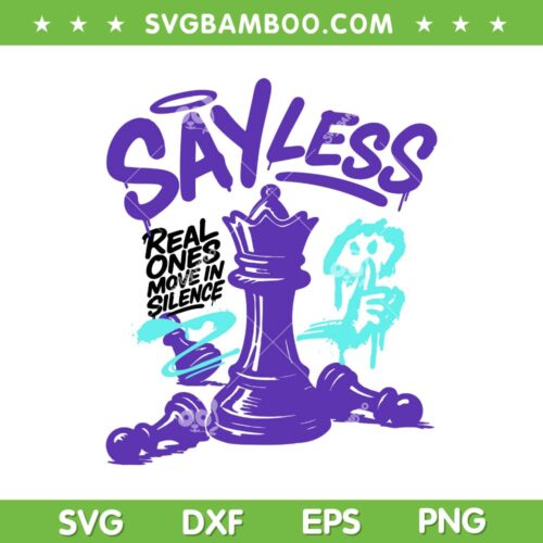 Sayless Real Ones Move in Slilence SVG, Funny Retro Purple Grape 5 SVG