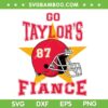 Go Taylors Fiance SVG PNG, Chiefs Helmet Taylor 87 SVG