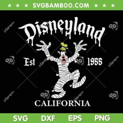 Goofy Mummy Disneyland California SVG, Disney Goofy Halloween SVG PNG