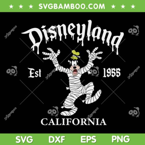 Goofy Mummy Disneyland California SVG, Disney Goofy Halloween SVG PNG