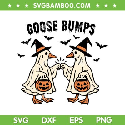 Goose Bumps Halloween SVG, Goose Ghost Pumpkin SVG PNG