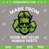 Frankenstein Recycled Human Parts SVG, Funny Frankenstein Head Halloween Costume SVG PNG
