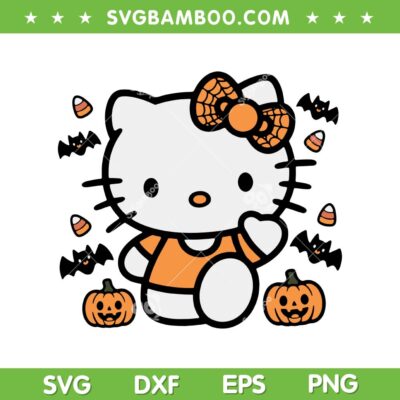 Halloween Kitty Pumpkin SVG, Hello Kitty Halloween 2025 SVG PNG