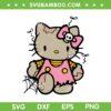 Hello Kitty Zoombie Halloween SVG, Sanrio Cat Halloween Spider Web SVG PNG