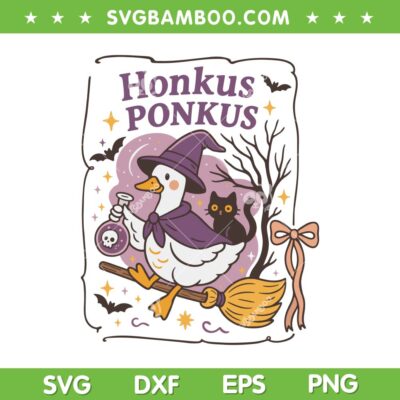 Honkus Ponkus Goose SVG, Halloween Witch Goose SVG PNG, Silly Goose Lover