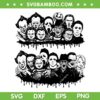 Horror Movie Characters Group Shot SVG, Myers Jason Freddy Chucky Group SVG PNG Horror Movie Characters Group Shot SVG, Myers Jason Freddy Chucky Group SVG PNG
