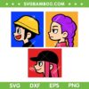 Cute Huntrix Band SVG, Cute Chibi Rumi Mira Zoey SVG PNG, Kpop Demon Hunters Huntrix