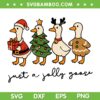 Just a Jolly Goose Christmas SVG, Cute Goose Merry Christmas 2025 SVG PNG